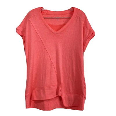 Top polar Calvin Klein para mujer M rosa cuello en V pulóver atlético manga corta Foto 1 de 4