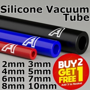 Silicone Vacuum Vac Hose Pipe Tube Water Coolant 3mm 4mm 6mm 8mm 10mm 1 Metre - Picture 1 of 32