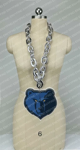 New NBA MEMPHIS GRIZZLIES Gameday BIG Fan Chain SILVER Fanchain Cover
