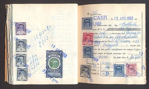 IMPOSTA SULL'ENTRATA INDUSTRIA E COMMERCIO 198 PEZZI BLOCCO RICEVUTE 1957/1960 - Picture 1 of 6