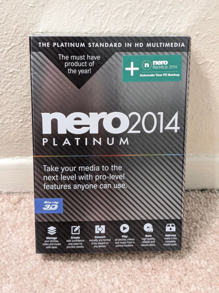 NERO 2014 PLATINUM / media software for windows 4k 3D - Image 1 of 4