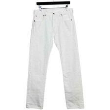 NEW! RE/DONE Levi Strauss Selvedge Denim Slim Straight White - 34x33