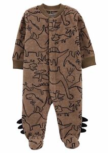 Carter's Baby Boy Dinosaur Snap-Up Fleece Sleep & Play, Footed Pajamas (3M) *New