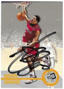Alvin Simms 1997 PRESS PASS AUTHENTICS BASKETBALL ROOKIE AUTOGRAPH CARD RC AUTO - Picture 1 of 2