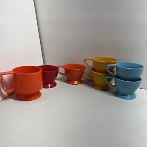 Vintage Solo / Dixie Cozy Cup Holders. Lot of 7 Orange Red Blue Yellow - Picture 1 of 15