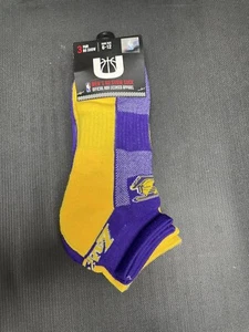 LA LAKERS NBA MENS LOW CUT SOCKS 3PK SZ 6-12 PURPLE YELLOW GREY - Picture 1 of 5