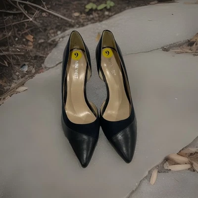 Zapatos de tacón alto Nine West azul marino punta puntiaguda talla 5,5 M Foto 1 de 4