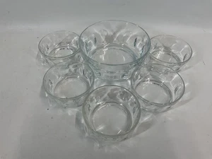 Arcoroc France  Glass Bowl Set Clear French Design Dining 6 Piece Set - Picture 1 of 15