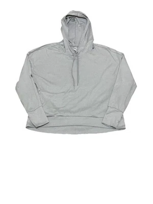 Sudadera con capucha recortada gris a rayas talla mediana RBX para mujer usada en excelente estado Foto 1 de 4