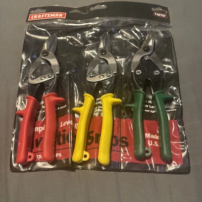 Sears Craftsman EE. UU. 3 piezas compuesto recortes de aviación 42720 rojo amarillo verde estaño 1998 Foto 1 de 4