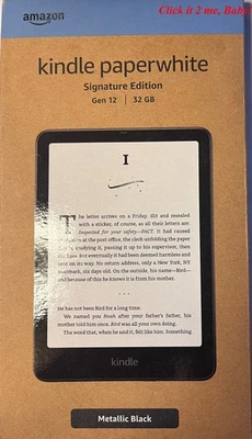 NEW Black 12th Gen Signature Edition Kindle PAPERWHITE NO ADS 32GB AUTO LIGHT 7" - Image 1 of 4