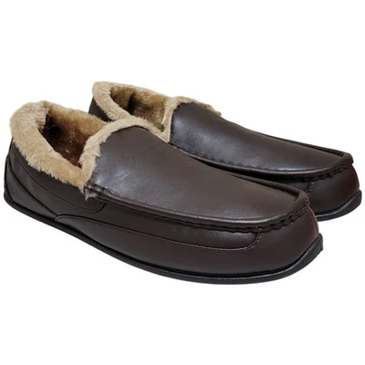 Zapatillas Mocasines Deer Stags Hombres Hiladas Sin Cordones de Felpa Talla US 11M Marrón Oscuro Vegano Foto 1 de 4