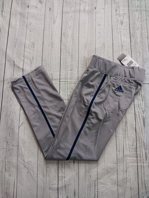 NWT Adidas Youth Icon Pro Piped Open Hemmed Baseball Pants Gray/Navy GQ9150 L - Image 1 of 4