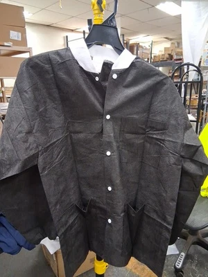 Henry Schein Maxi-Gard Lab Jackets Small, Pk/10 Black 203 JJ - Image 1 of 3