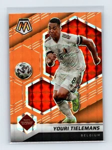Youri Tielemans 2021-22 Panini Mosaic Road to World Cup #189 Mosaic Orange - Picture 1 of 2