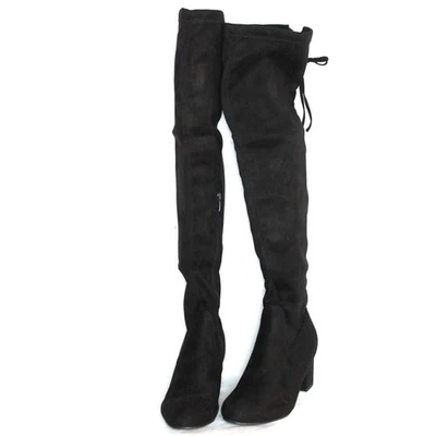 Top Moda Botas de Gamuza Sobre la Rodilla Talla 10 Nuevas Sin Caja Tacón Bajo Punta Redonda Foto 1 de 4