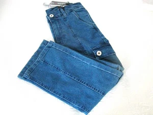 Pink Velvet Girls Jeans Cargo Pants Blue Front Pockets Size 8 NWT - Picture 1 of 5