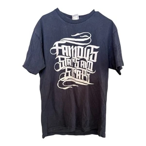 T-shirt vintage stelle famose e cinturini logo L uomo nera Y2K skater lampeggiante 182 - Foto 1 di 5