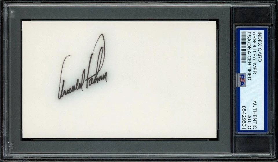 ARNOLD PALMER signed index card | Golf Great - autograph PSA/DNA certified - Image 1 of 1
