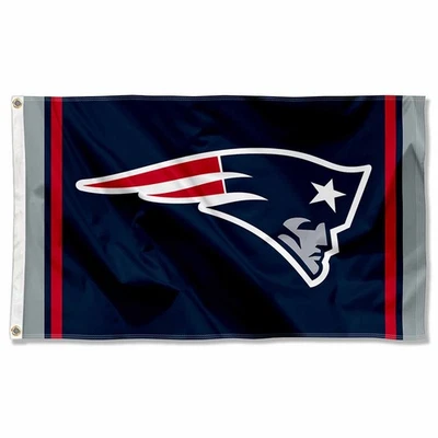 Bandera de pancarta de los New England Patriots grandes al aire libre NFL 3 x 5 Foto 1 de 4