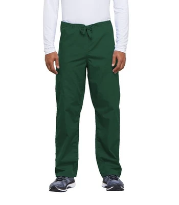 Scrubs Cherokee Workwear Men's Drawstring Pant 4100 HUNW Hunter Free Shipping - Image 1 of 4