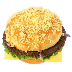 Fałszywy hamburger model żywności symulowany chleb burger foto rekwizyt - Zdjęcie 1 z 12
