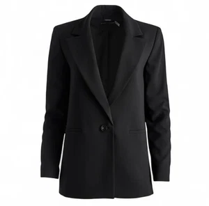 Alice + Olivia Boyfriend-Blazer schwarz Denny Kerbkragen neu mit Etikett Größe 8 - Bild 1 von 4