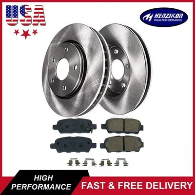 Rotores de freno de disco traseros para Nissan Rogue Infiniti G35 350Z + pastillas de freno de cerámica ~ Foto 1 de 4