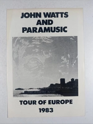 Biografía Original Vintage De John Watts Y Paramusic Tour De Europa 1983 - Imagen 1 de 4