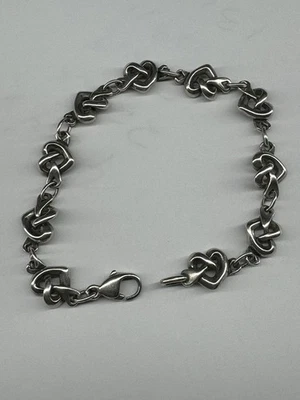 Pulsera JAMES AVERY Corazón Eslabón Dije Plata Esterlina Tamaño 7.5 Pulgadas Foto 1 de 4
