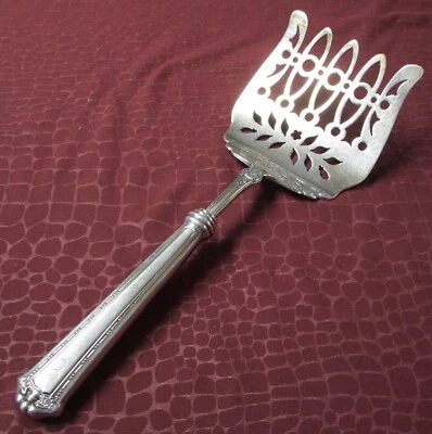 CONTINENTAL 1914 Hollow Handle Asparagus Server Silverplate C Monogram        bu - Image 1 of 4
