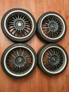 Schmidt Felgen 4x100 mit Reifen 215/35R17 83V und Deckel+Felgenschloss+ABE - Bild 1 von 16
