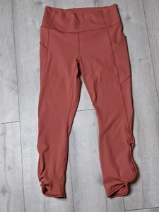 Fabletics Pureluxe Ankle Tie Leggings Size S Thigh Pockets No Tag Measures 13" - Picture 1 of 10