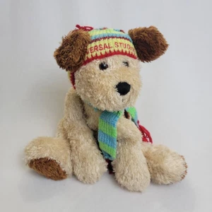 GUND Plush Stuffed Puppy Dog Beige Universal Studios Cap Scarf 16 Inch - Picture 1 of 9