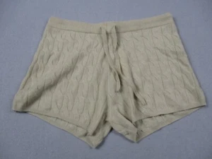 Minnie Rose Shorts Damen XL cremefarben Zopfmuster Pullover Pull-On 100 % Kaschmir neu mit Etikett - Bild 1 von 10