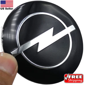 (4 PACK) Lightning Wheel Center Hub Cap Sticker Decal 2.2" 56mm diameter BLACK - Picture 1 of 12