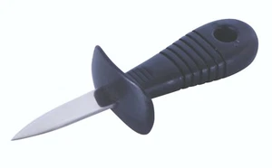 New 6 x AVANTI Oyster Knife Black 6cm Stainless Steel Blade Heavy Duty Shuck - Picture 1 of 2