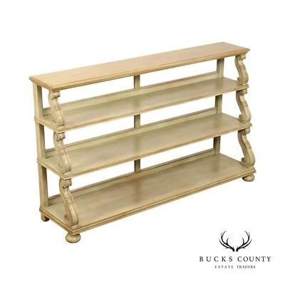 Librería CTHSherrill ocasional estilo campestre francés pintada en niveles abierta Etagere Foto 1 de 4