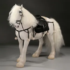 Mrz 1/6 Shire Horse Model simulation animal Steed ornament Mount toys - Picture 1 of 16