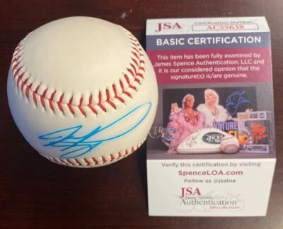 Mike Piazza Single Signed OLB Ball Certificate of Authenticity by JSA CM 773 - Image 1 of 4