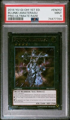 Yu-Gi-Oh - 2014 Bujinki Amaterasu 1st Edition PRIO EN052 Ultimate Rare PSA 9 - Image 1 of 2