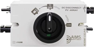 Interruptor de desconexión rápida AIMS Power Solar PV DC 1200V 32 Amp Foto 1 de 4