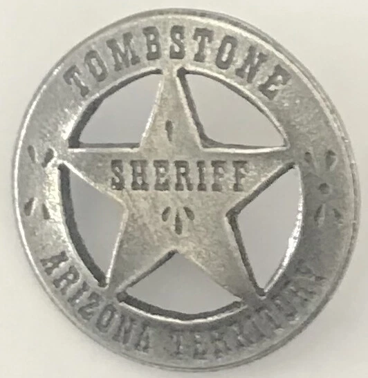 1 inch HAT PIN,TOMBSTONE SHERIFF ARIZONA TERRITORY, OLD WEST #15 Made in USA - Image 1 of 1