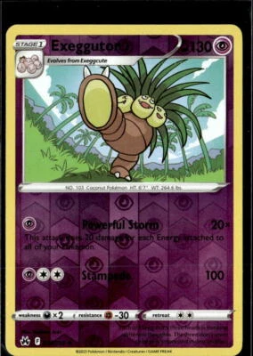 Pokemon Exeggutor 058/159 Crown Zenith Reverse Holo Rare - Image 1 of 2