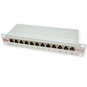 Patchpanel 12 Ports, Kat.6A (Class EA), geschirmt - Bild 1 von 3