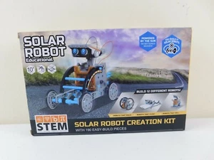 STEM Solar Robot Creation Kit w/ 190 Easy Build Pieces, 12 Different Robots NEW - Picture 1 of 4