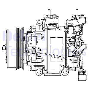 CS20515 DELPHI Compressor, air conditioning for HONDA