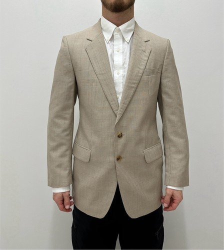 Cappotto sportivo vintage Christian Dior Monsieur uomo lana giacca a quadri blazer taglia S