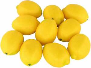 10 Fake artificial lemons lemon decor kitchen faux fake fruit lemons decoration