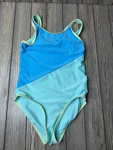 Blue & Light Green Wonder Nation Girls One-Piece Swimsuit Size L (10-12) - Picture 1 of 3